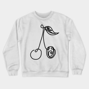 Simple Cherry Line Art Crewneck Sweatshirt